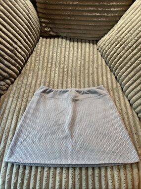 Terry Skirt - Light Gray with Subtle Chevron Texture